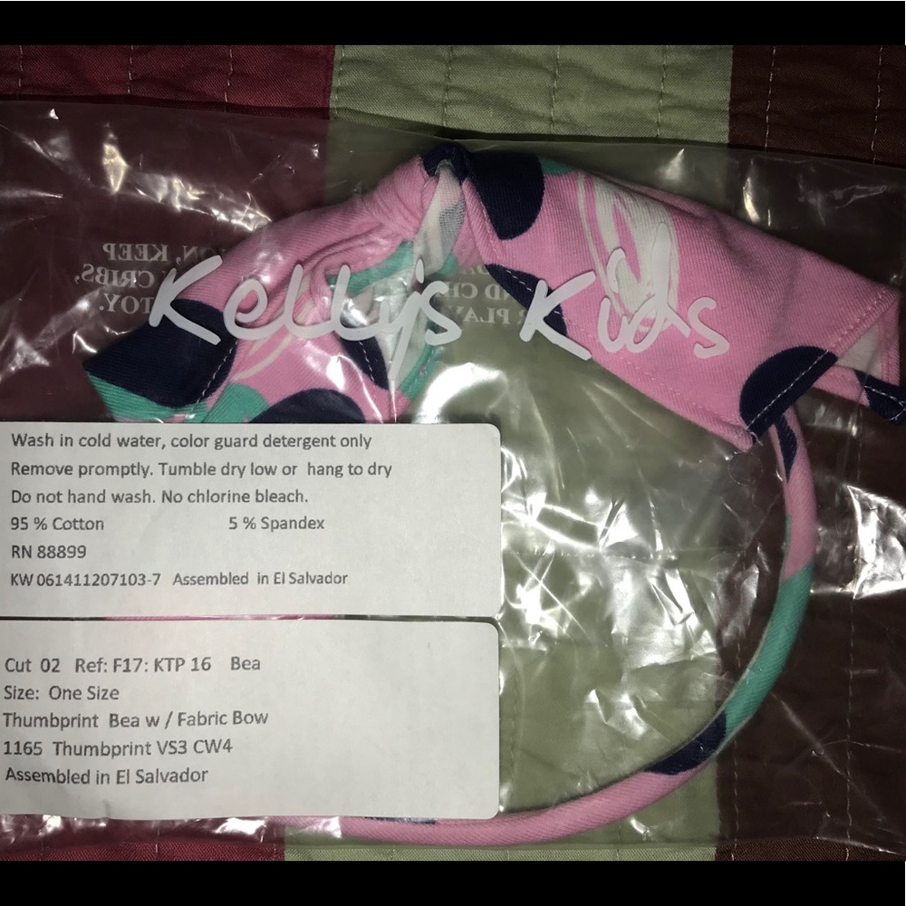 KK Thumbprint Headband with Bow NEW!